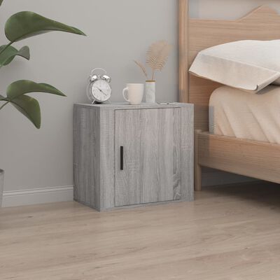 vidaXL Väggmonterade sängbord grå sonoma 50x30x47 cm