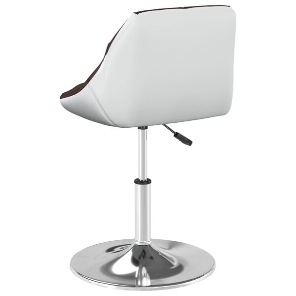 vidaXL Matstol brun och vit konstl&auml;der