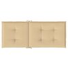 vidaXL Stolsdynor h&ouml;gt ryggst&ouml;d 2 st melerad beige 120x50x4 cm tyg