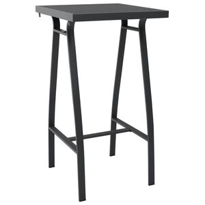 vidaXL Tr&auml;dg&aring;rdsbord svart 60x60x110 cm h&auml;rdat glas
