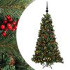 vidaXL Konstgjord julgran med julkulor 150 cm 150 LED-lampor Varmvit