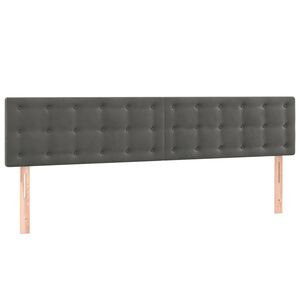 vidaXL S&auml;nggavlar m&ouml;rkgr&aring; 180x5x78/88 cm sammet
