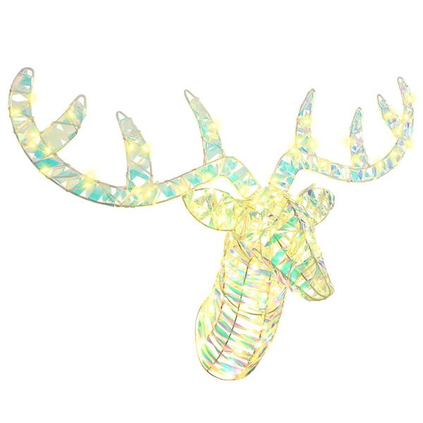 vidaXL Ren Pull Släde med 140 LED-lampor Varmvit 60 cm PET