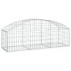 vidaXL Gabion b&aring;gformad 150x50x40/60 cm galvaniserat j&auml;rn