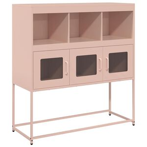 vidaXL Sidosk&aring;p rosa 100,5x39x107 cm kallvalsat st&aring;l