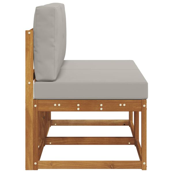 vidaXL 2 Stycke Utomhus Mellansoffa Massivt Akaciatr&auml; Naturf&auml;rg