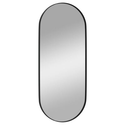 vidaXL Väggmonterad spegel svart 25x60 cm ovan