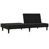 vidaXL B&auml;ddsoffa 2-sits svart mikrofibertyg