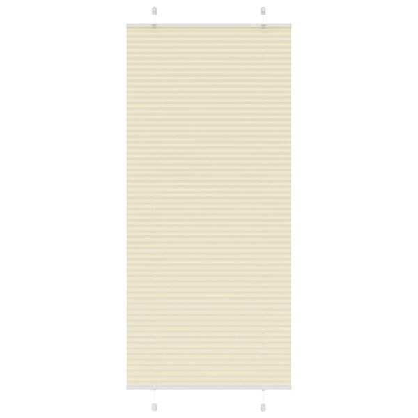 vidaXL Plisserad persienn cremef&auml;rgad 100x200 cm tyg bredd 99,4 cm