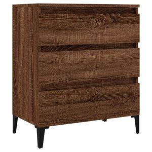 vidaXL Byr&aring; brun ek 60x35x70 cm konstruerat tr&auml;