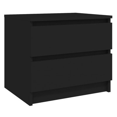 vidaXL Sängbord svart 50x39x43,5 cm spånskiva