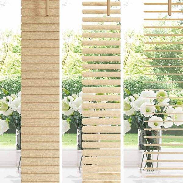 vidaXL Persienn Justerbar Ljusbrun med M&ouml;nster 150 x 150 cm PVC