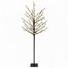 vidaXL Julgran med LED-bollar Svart 18 x 18 x 120 cm St&aring;l