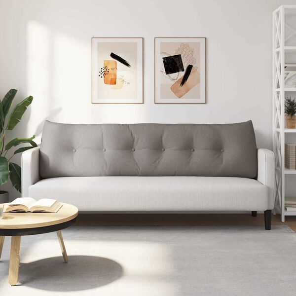 vidaXL Ryggkudde Taupe 180 x 24 x 50 cm tyg