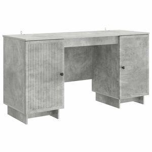 vidaXL Skrivbord Betonggr&aring; Konstruerat tr&auml; 142,5 x 50 x 75 cm