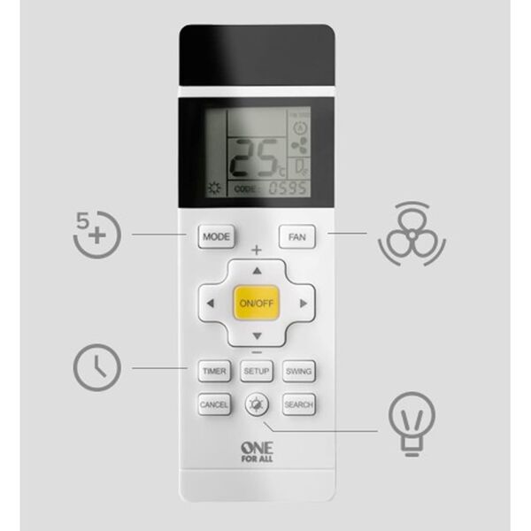 One For All Fj&auml;rrkontroll f&ouml;r AC vit