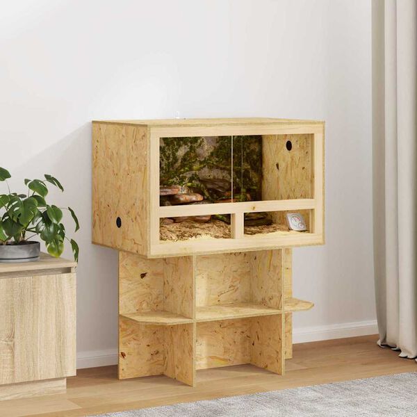 vidaXL Terrarium Brun 80 x 50 x 100 cm OSB