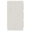 vidaXL Sängbord vit 60x36x64 cm massiv furu