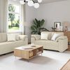 vidaXL Soffa 2 pcs Taupe 219 x 80 x 82 cm tyg