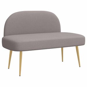 vidaXL Kl&auml;dd b&auml;nk med ryggst&ouml;d Taupe 110 x 60 x 76 cm