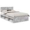 vidaXL S&auml;ngram med huvudgavel Betong 120 x 190 cm Massiv furu