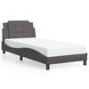 vidaXL Bed Frame without Mattress "Zadar" Grey 90x190 cm Faux Leather