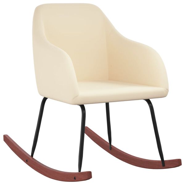 vidaXL Gungstol gr&auml;ddvit sammet