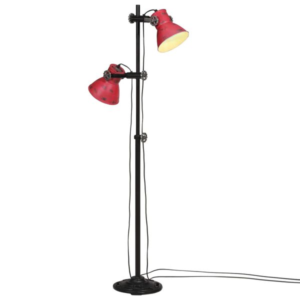 vidaXL Golvlampa 25 W n&ouml;tt r&ouml;d 25x25x90/140 cm E27