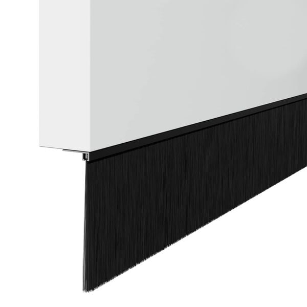 vidaXL Skruvmonterade d&ouml;rrborstt&auml;tningslister 6 pcs Svart 100 cm