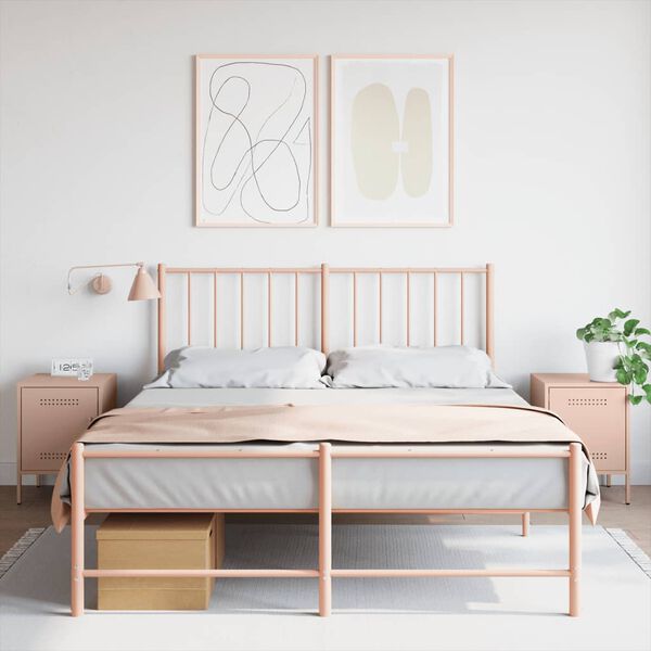 vidaXL S&auml;ngsk&aring;p 2 st rosa 36x39x50,5 cm st&aring;l