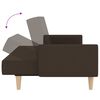 vidaXL B&auml;ddsoffa 2-sits med fotpall m&ouml;rkbrun tyg