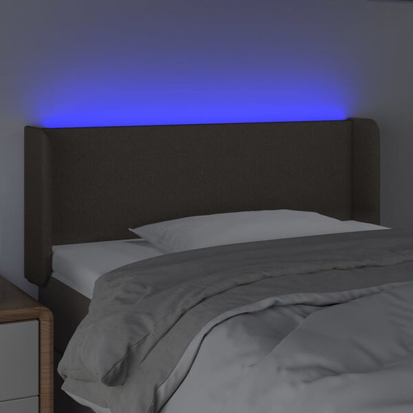 vidaXL S&auml;nggavel LED taupe 93x16x78/88 cm tyg