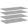 vidaXL Hyllplan 4 st betonggr&aring; 100x50x1,5 cm konstruerat tr&auml;