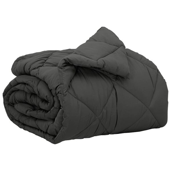 vidaXL Full &Aring;rs-Duvet Antracit 200 x 140 cm Mikrofiber