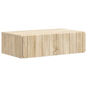 vidaXL V&auml;ggmonterad sidobord Sonoma-ek 59 x 34,5 x 17 cm