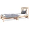 vidaXL Utdragbar dagb&auml;dd 2x(90x190) cm massiv furu