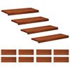 vidaXL Trapstegsmattor 12 st 80 x 25 x 2 cm Brun Massivt boktr&auml;