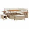 vidaXL Tr&auml;dg&aring;rdsoffset 8 st Beige konstrotting