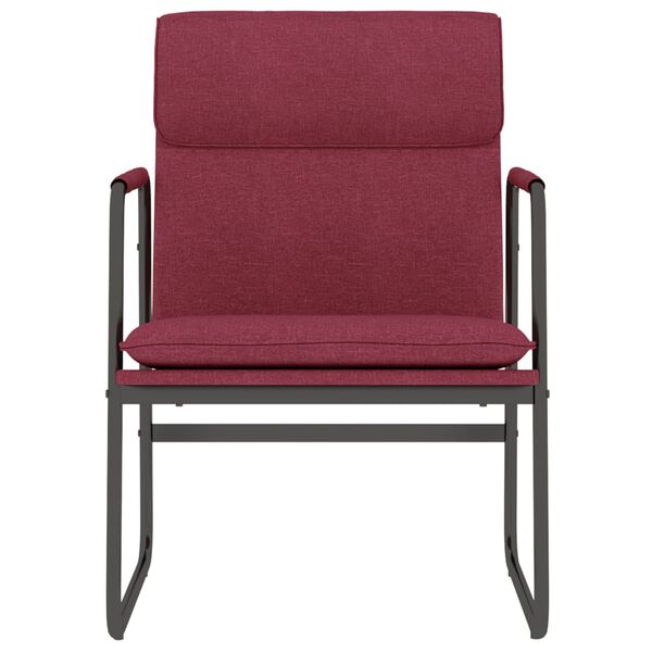 vidaXL Loungestol vinr&ouml;d 55x64x80 cm tyg