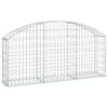 vidaXL Gabion bågformad 150x30x60/80 cm galvaniserat järn