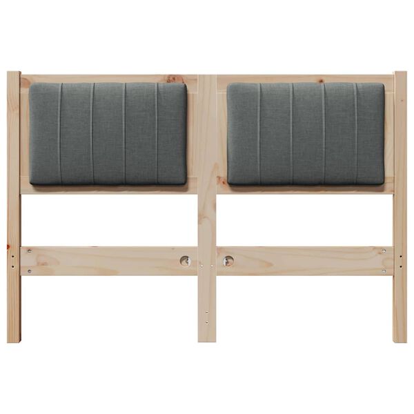 vidaXL Kl&auml;dd s&auml;nggavel med huvudgavel Brun 120 cm Massiv furu