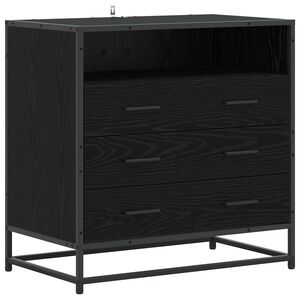 vidaXL L&aring;dans sk&aring;p 3-L&aring;da Svart ek 70 x 41 x 70 cm Konstruerat tr&auml;