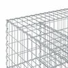 vidaXL Gabion upph&ouml;jd s&auml;ng Silver 80 x 80 x 40 cm Galvaniserat St&aring;l