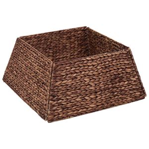vidaXL Jultr&auml;dskrage Fyrkantig Brun 50 x 50 x 25 cm Vattenhyacint