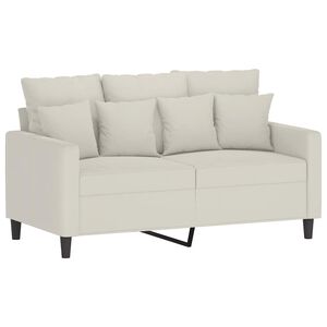 vidaXL 2-sitssoffa gr&auml;ddvit 120 cm sammet