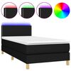 vidaXL Rams&auml;ng med madrass & LED svart 80x200 cm tyg