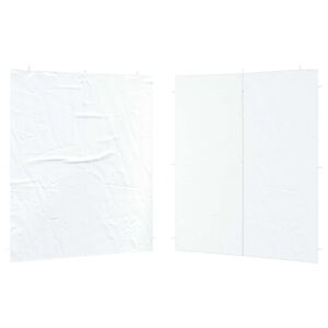 vidaXL Partyt&auml;ltv&auml;gg 2 st 200 x 195 cm Vit PE och st&aring;l
