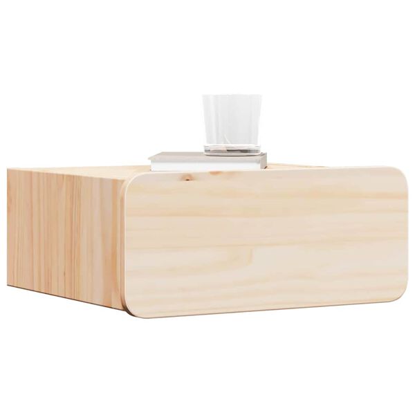 vidaXL S&auml;ngbord med l&aring;da Brun 39 x 34 x 16,5 cm Massiv furu