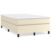 vidaXL Boxspring-s&auml;ngram gr&auml;ddvit 120x200 cm konstl&auml;der