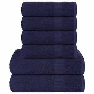 vidaXL 6-delat handduksset FROGN marinbl&aring; 360 gsm